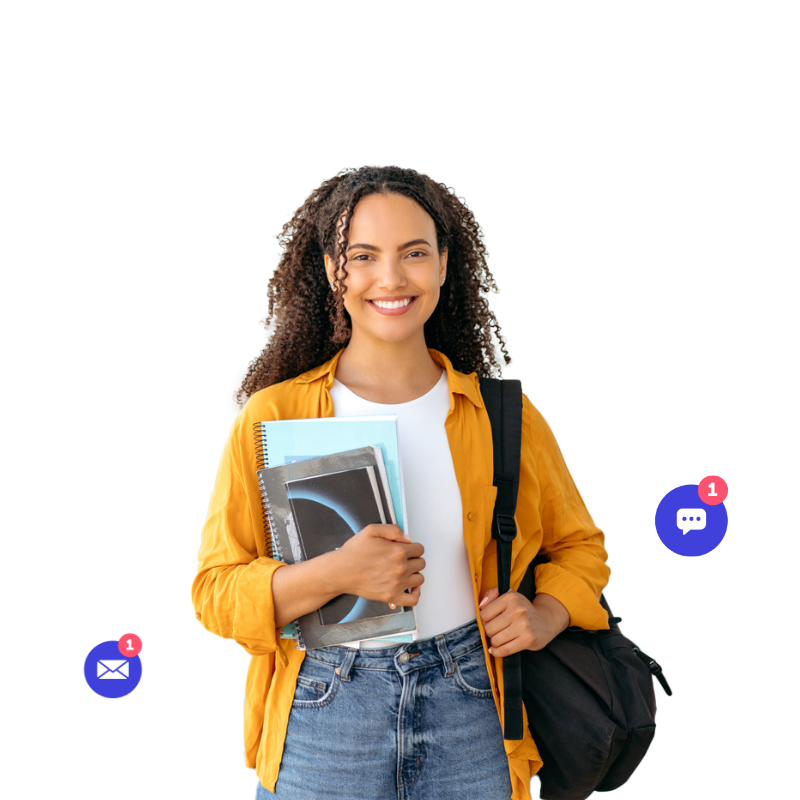 Higher education marketing tactics for happy smiling students